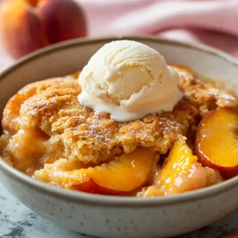 Vegan Peach Cobbler