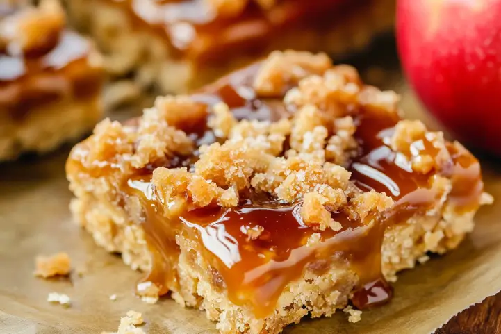 Salted Caramel Apple Bars