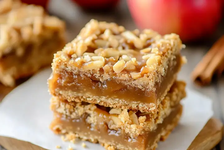 Salted Caramel Apple Bars