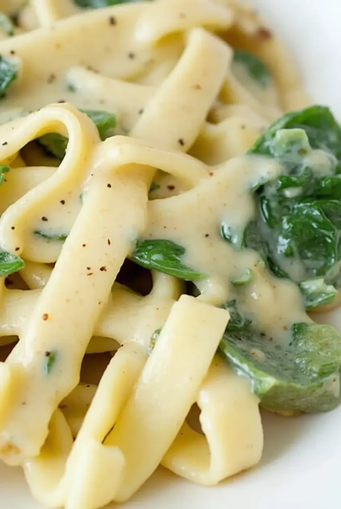 Vegan Creamy Spinach Pasta