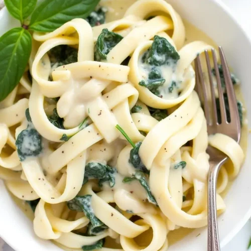 Vegan Creamy Spinach Pasta