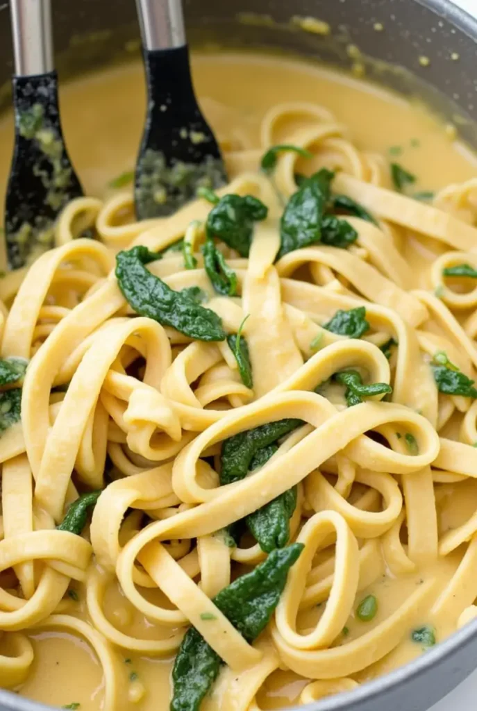 Vegan Creamy Spinach Pasta