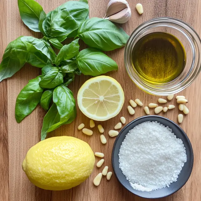 Ingredients for Vegan Lemon Pesto