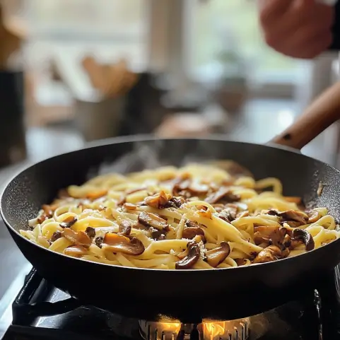 Vegan Linguine with Mushrooms