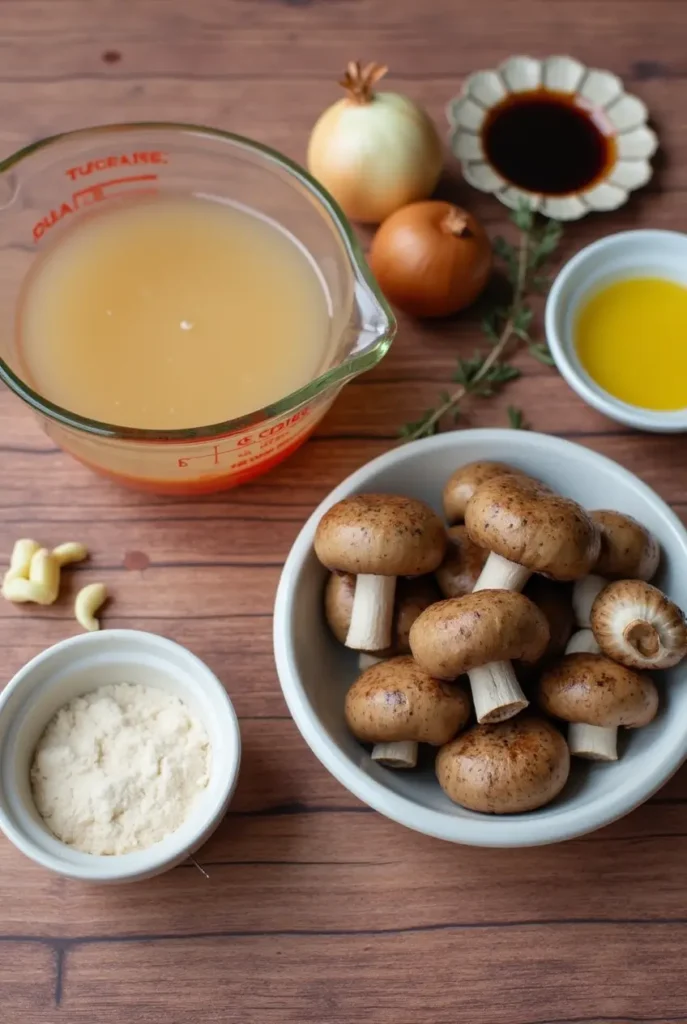 Ingredients for Vegan Mushroom Gravy