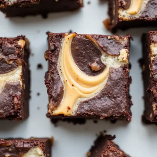 Vegan Peanut Butter Swirl Brownies