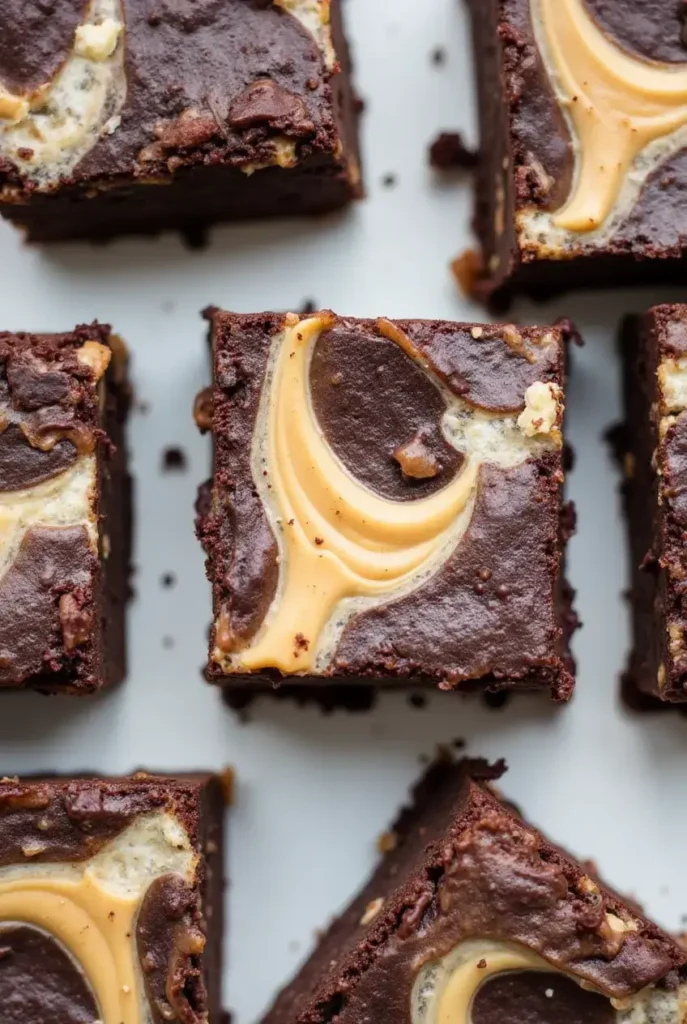 Vegan Peanut Butter Swirl Brownies