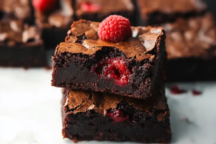 Vegan Raspberry Brownies