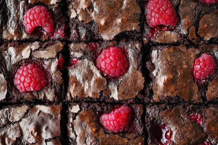 Vegan Raspberry Brownies