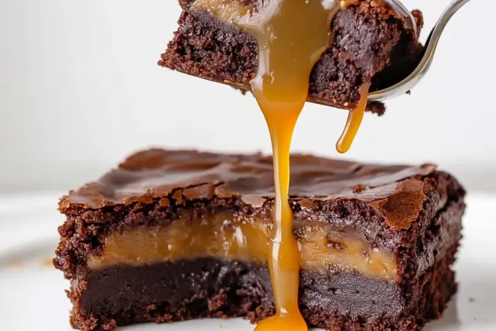 Vegan Salted Caramel Brownies