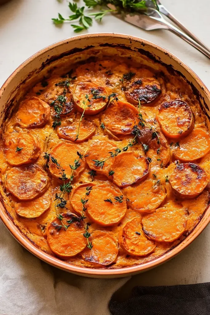 Vegan Sweet Potato Gratin