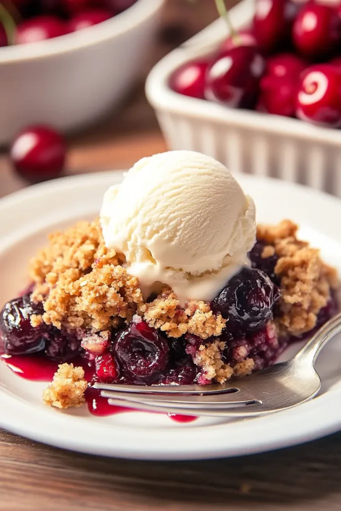 Vegan Cherry Crumble