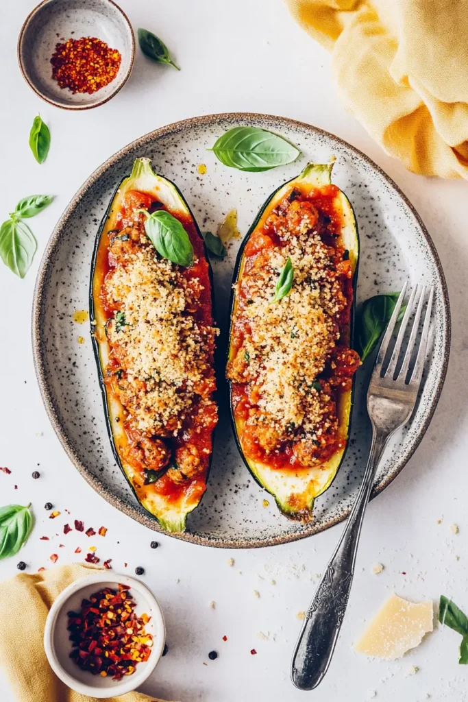 Vegan Zucchini Boats